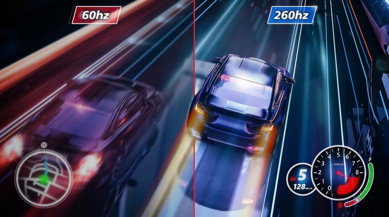Tần số quét 260Hz siêu nhanh cho trải nghiệm chơi game gần như không có độ trễ