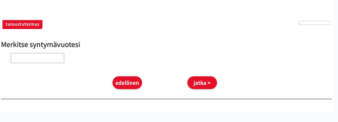 Taloustutkimus rekisteröityminen