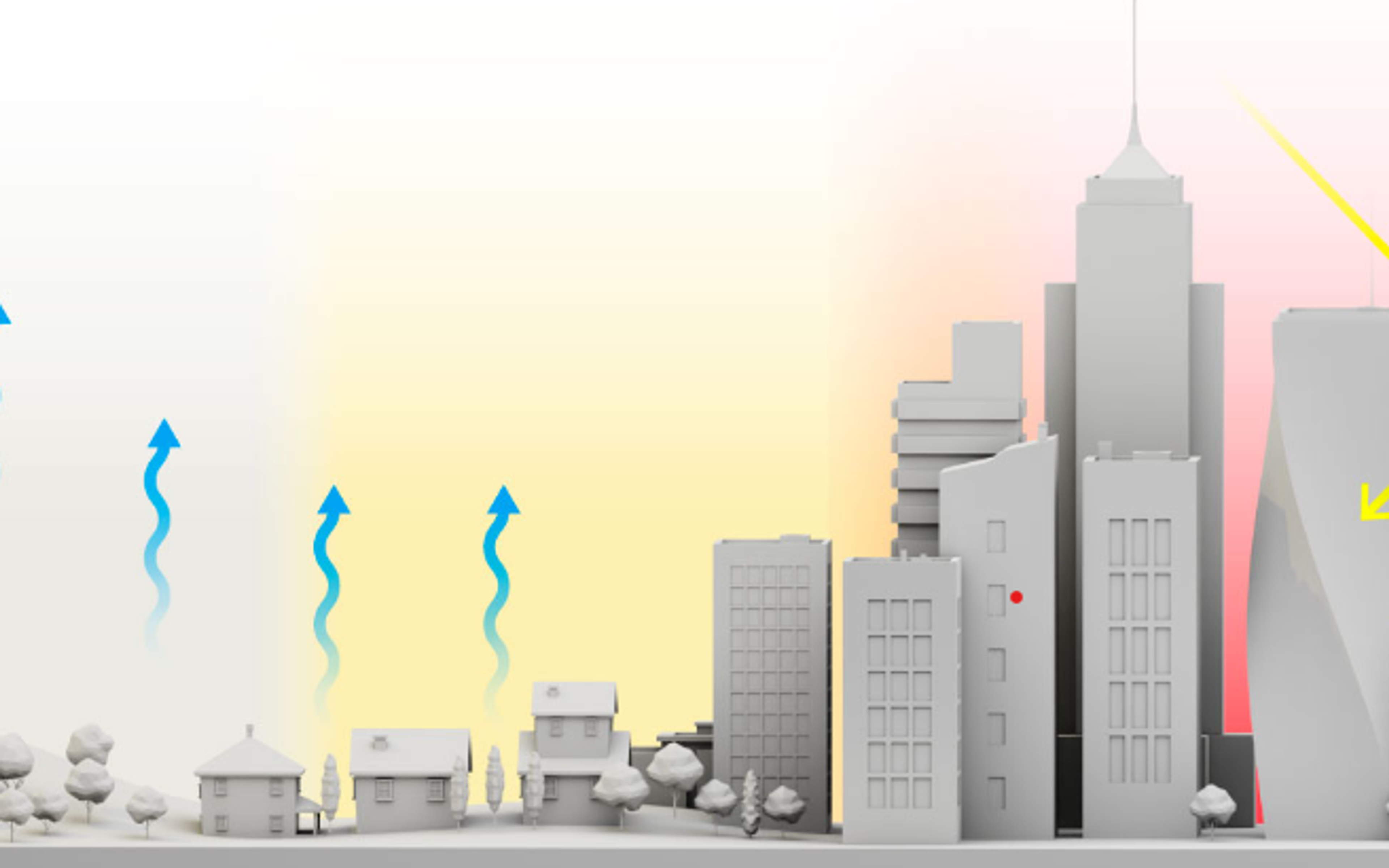 Hot concrete pavement storing heat in Indian city street during summer afternoon showing urban heat island effect