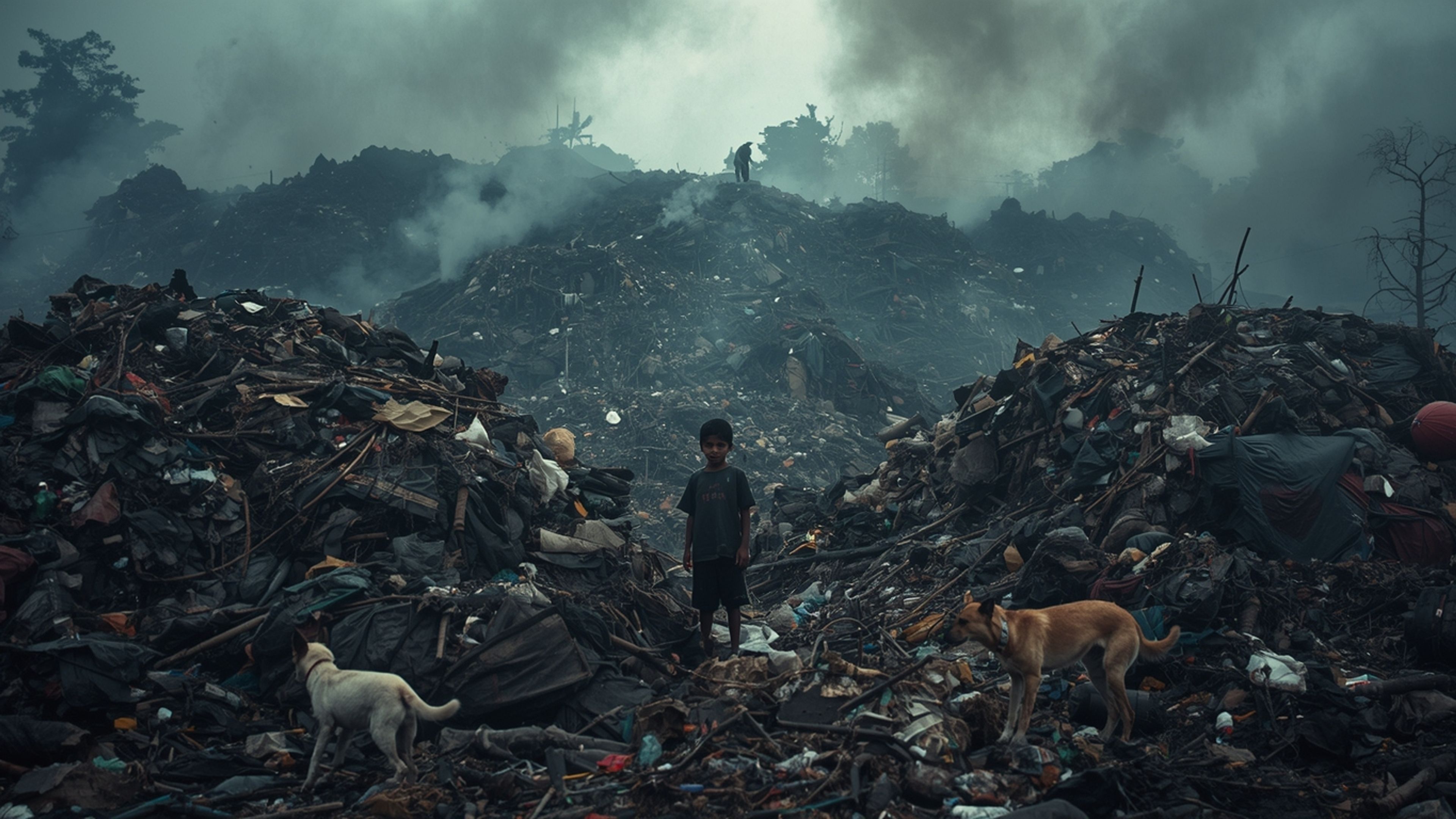 Ghazipur landfill mountain of plastic and waste towering over Delhi skyline