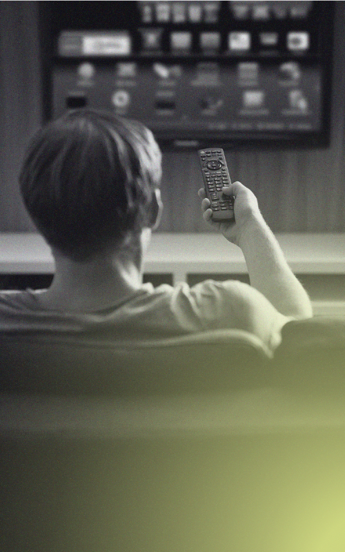 person watching tv