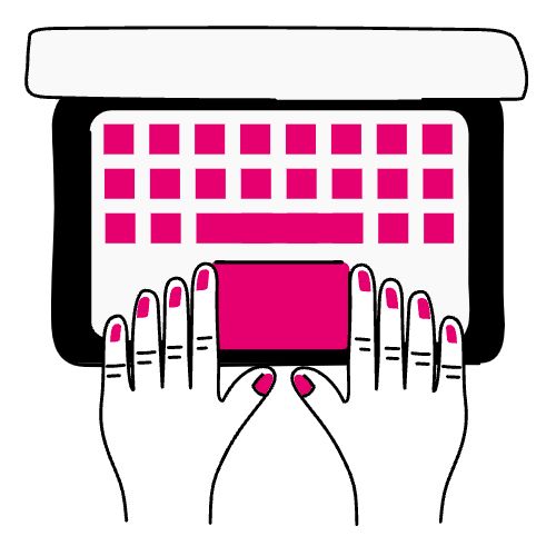 Hands on a keyboard