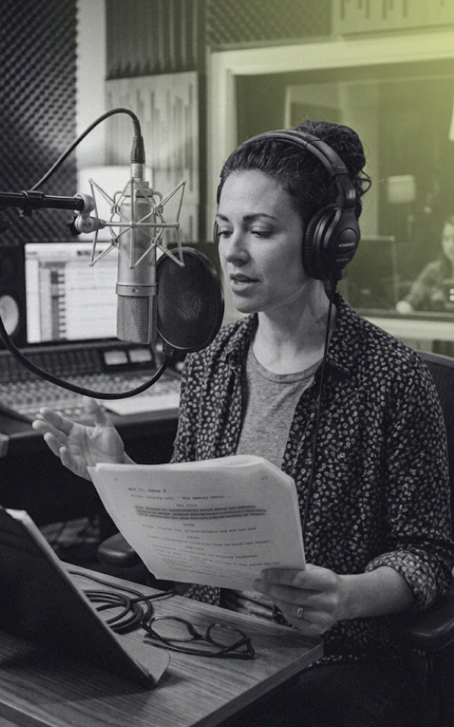 voice actor in studio
