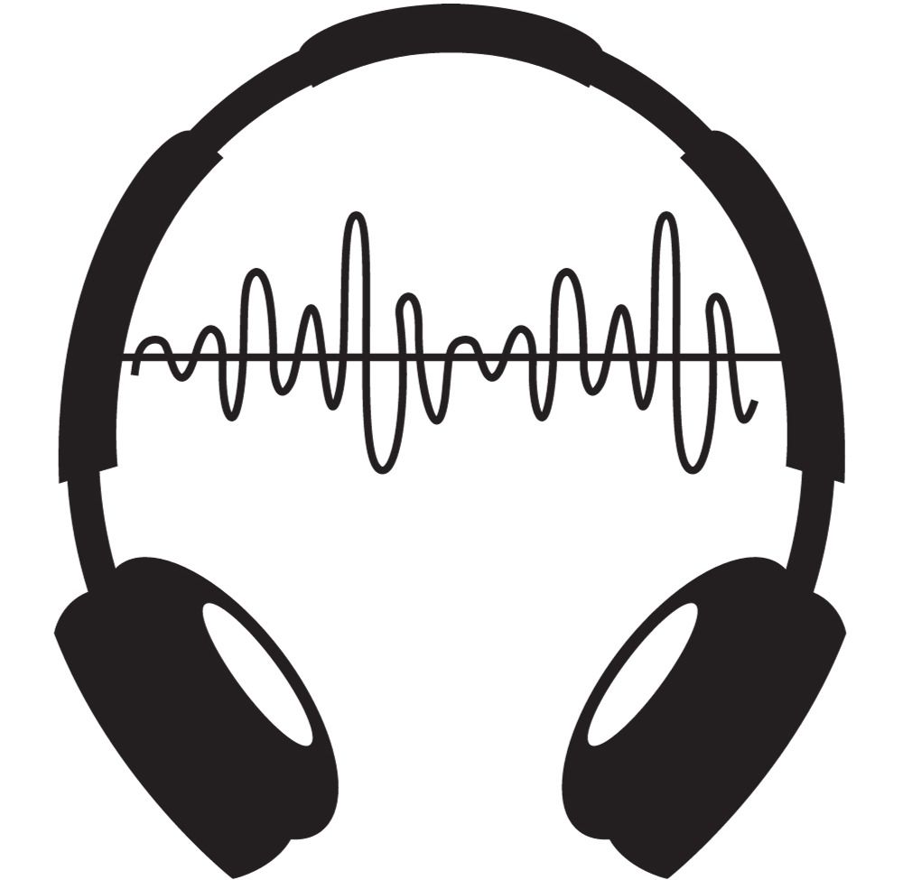 headphones and waveform