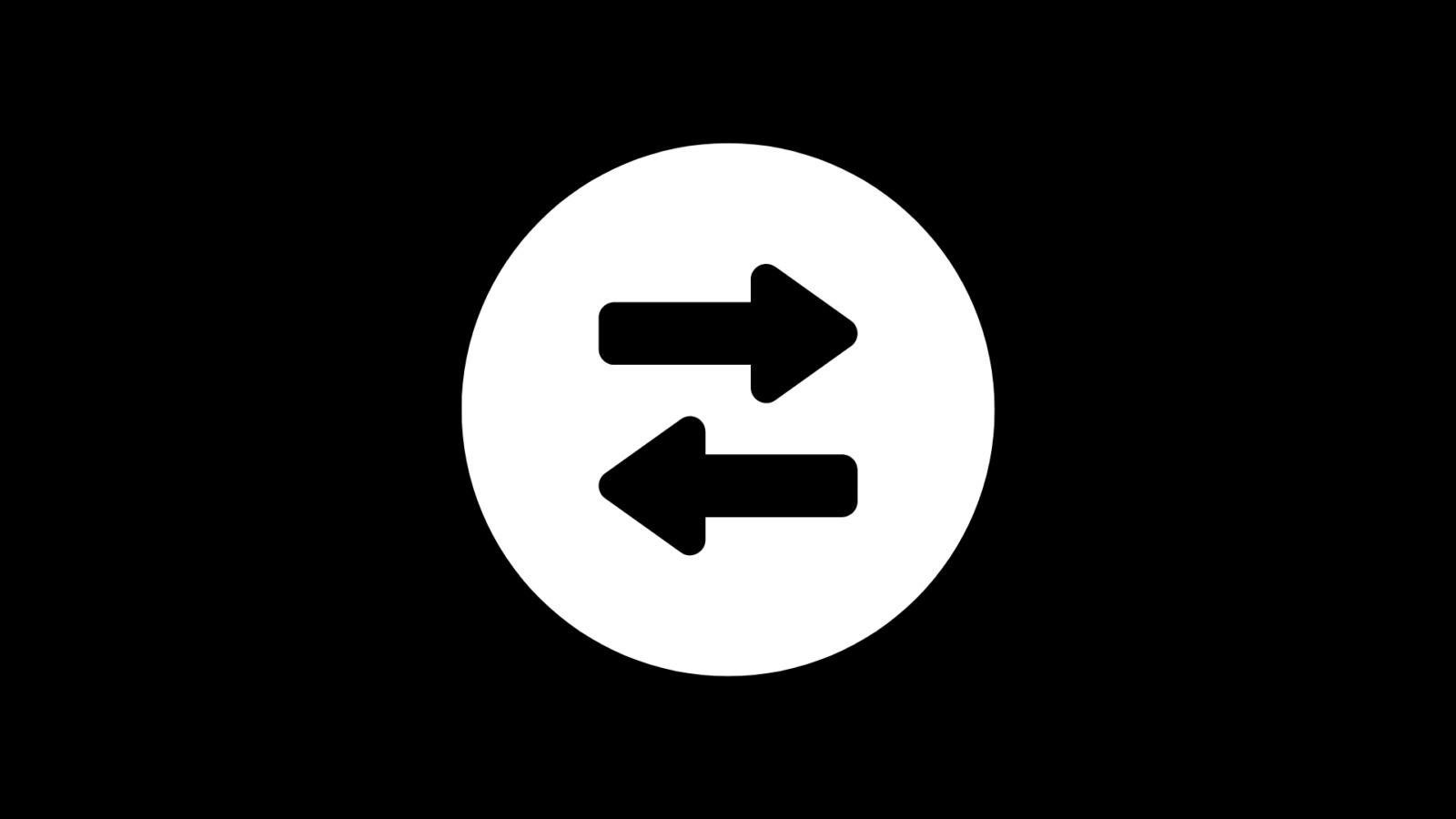 two arrows facing opposite directions