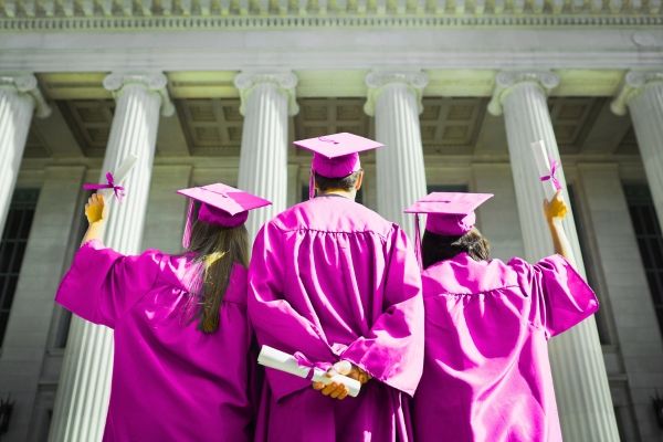 Students at graduation
