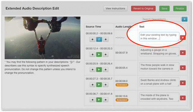 How to Edit Audio Description