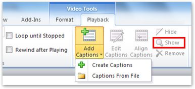 Add Captions from File