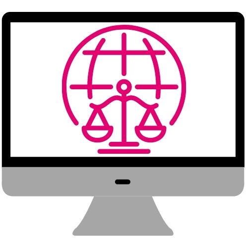 Legal scale on computer screen