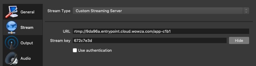 Streaming via OBS