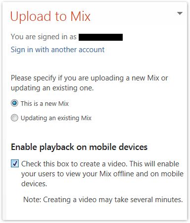 PowerPoint Enable playback on mobile devices