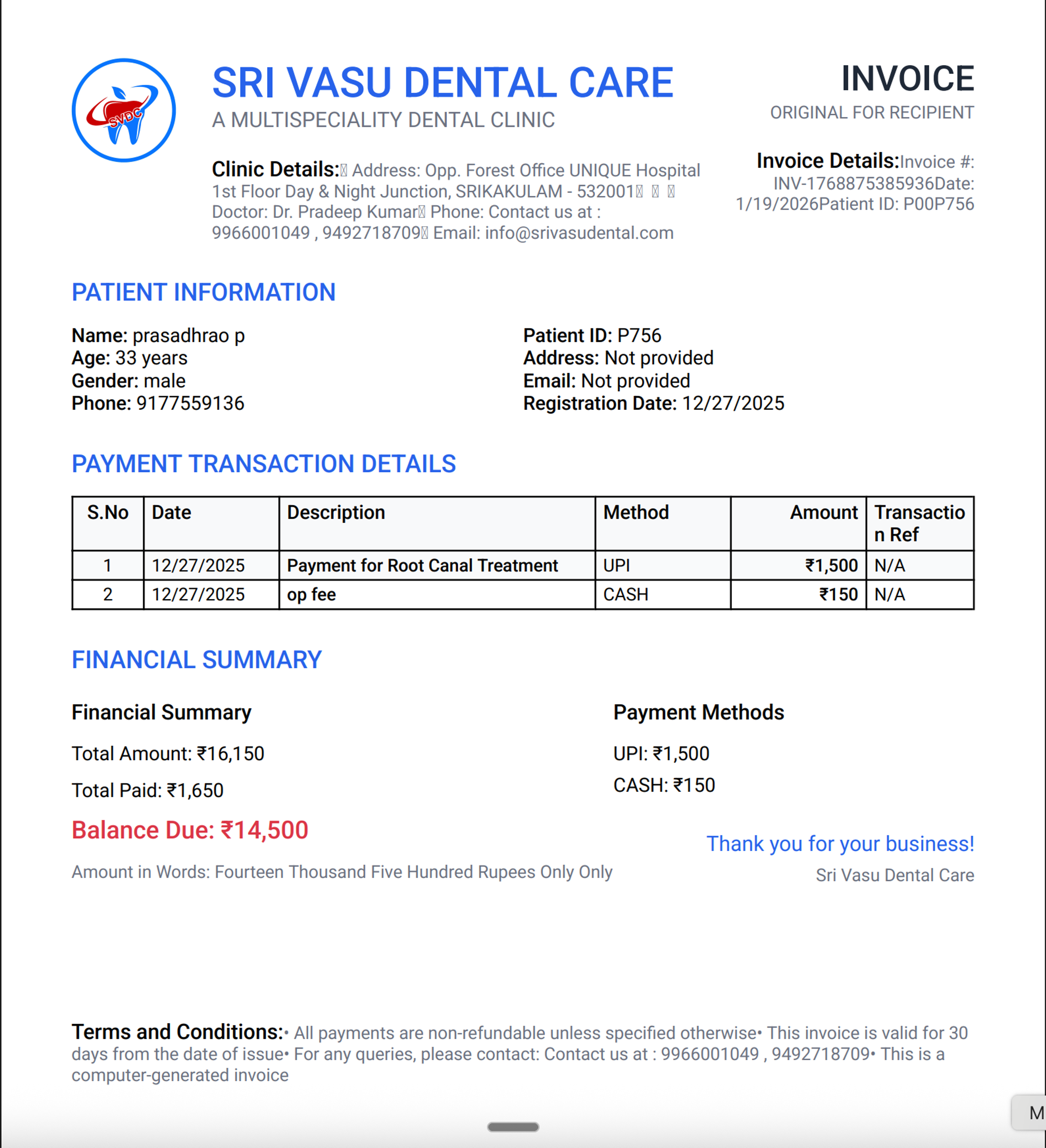 Invoices & Receipts slide 1