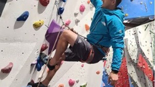 Lead climbing at The Pinnacle