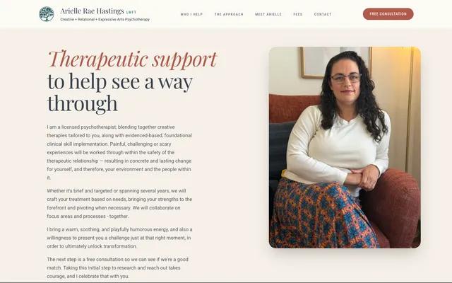 Arielle Rae Hastings Therapy website