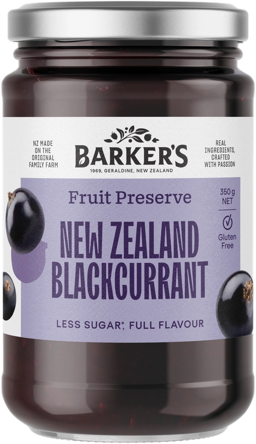 NZ Blackcurrant Fruit Preserve 350g