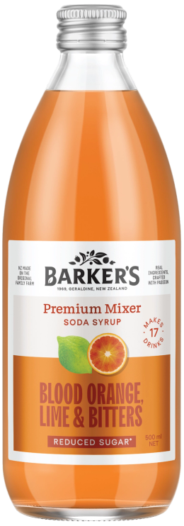 Blood Orange, Lime & Bitters Premium Mixer Soda Syrup 500ml