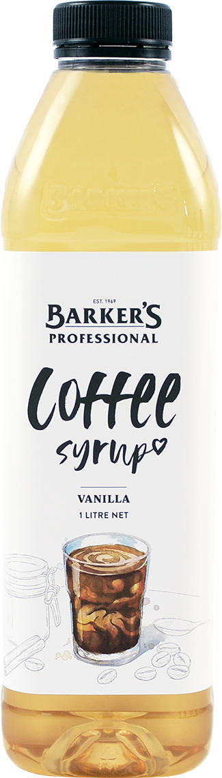Barker's Professional Vanilla Coffee Syrup 1L