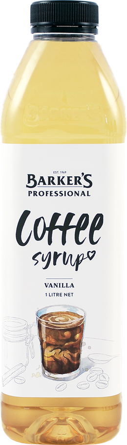 Barker's Professional Vanilla Coffee Syrup 1L