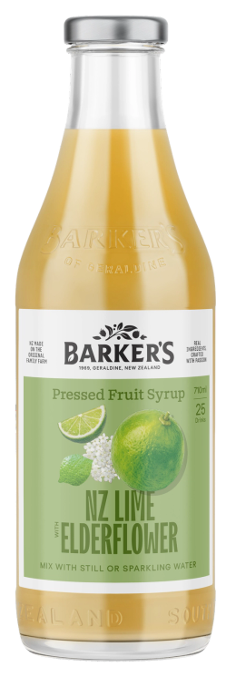 NZ Lime with Elderflower Fruit Syrup