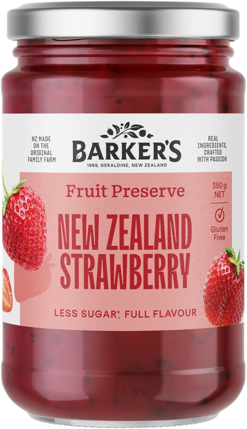 NZ Strawberry Fruit Preserve 350g