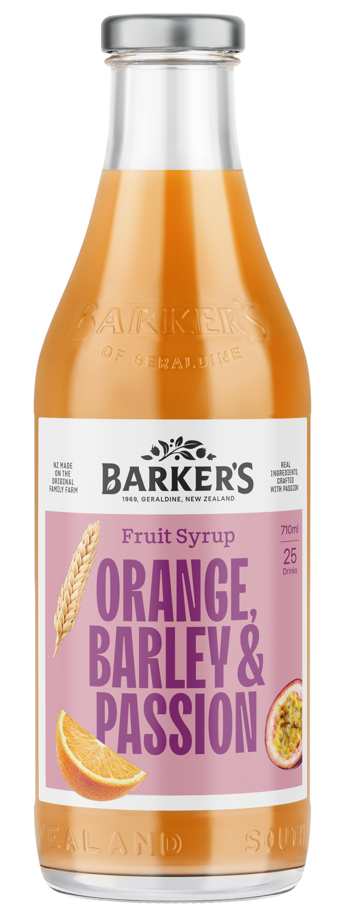 Orange & Barley with Passionfruit Fruit Syrup