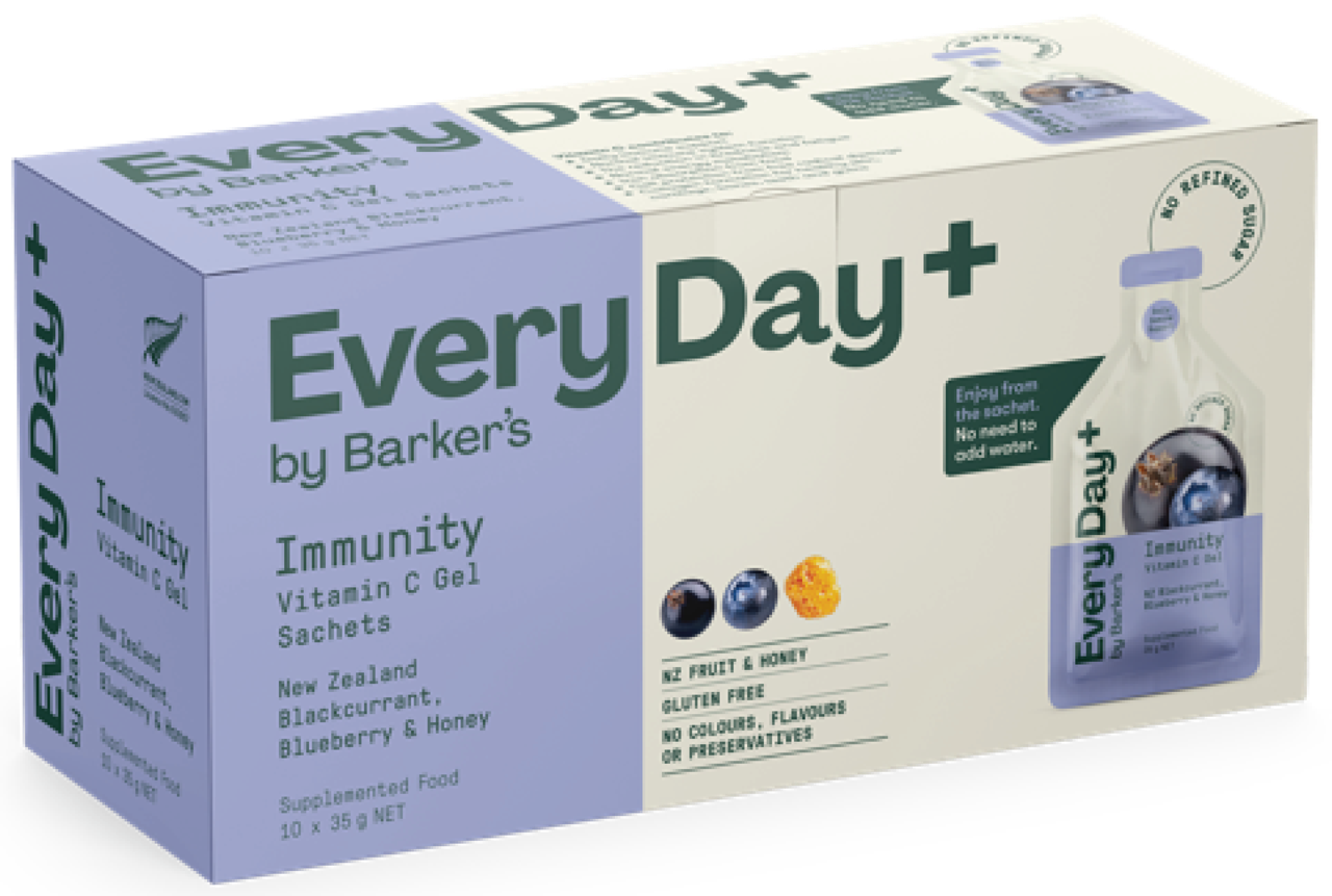 EveryDay+ NZ Blackcurrant, Blueberry & Honey Immunity Gel Sachets