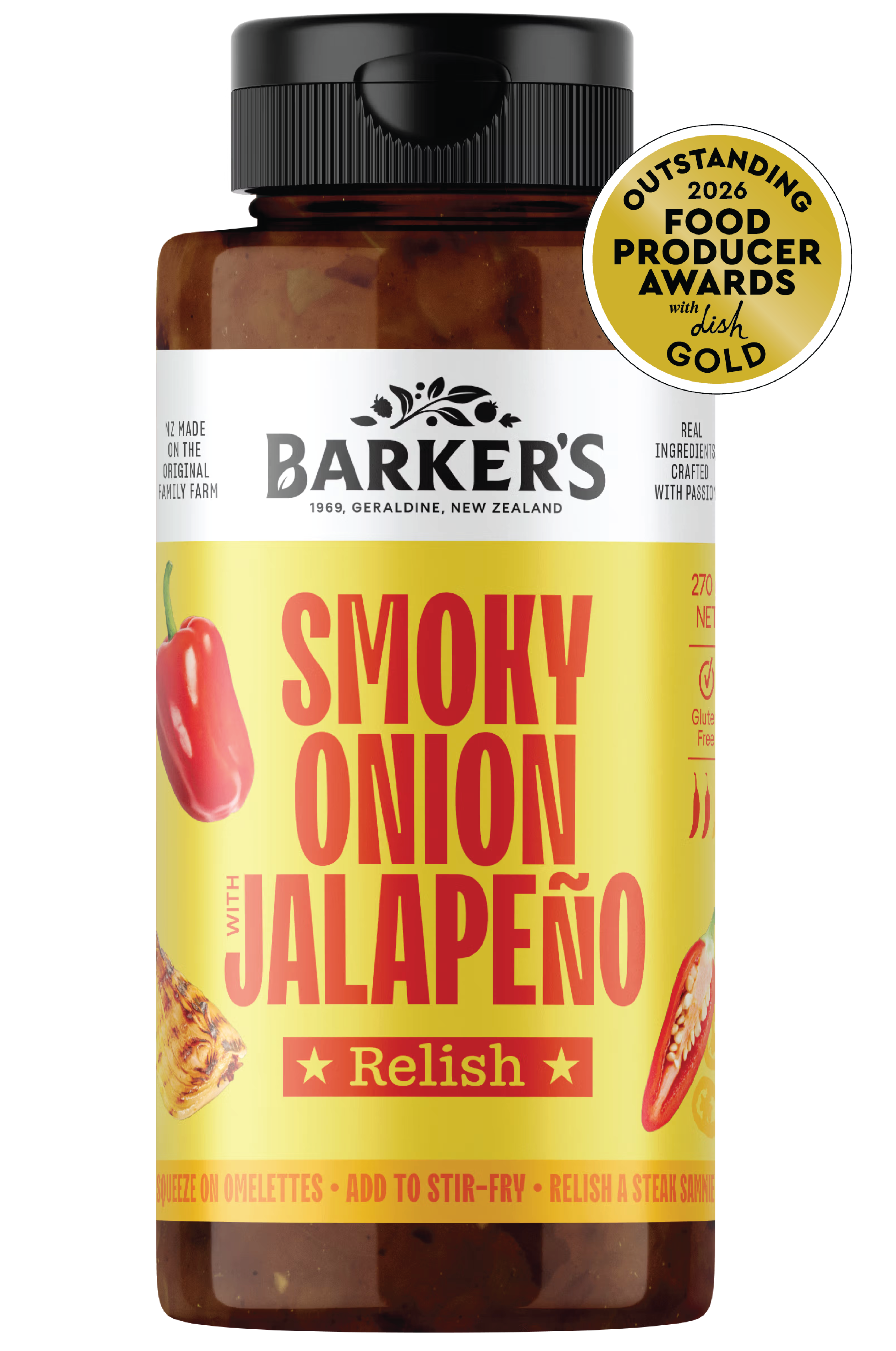 Smoky Onion with Jalapeño Squeezy Relish 270g