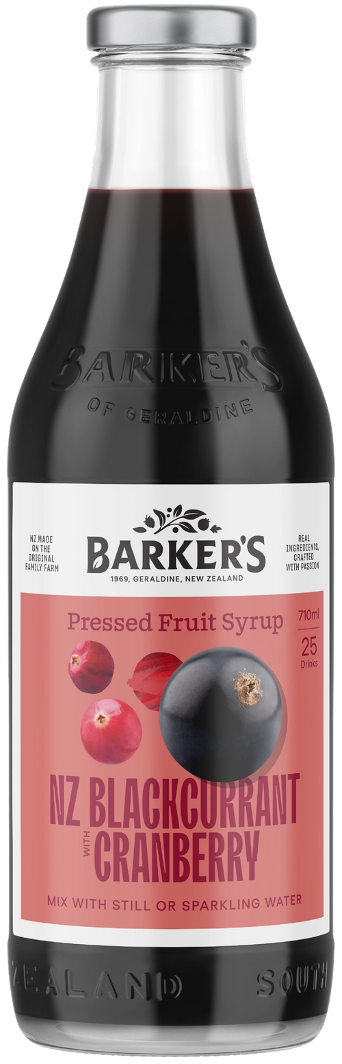 NZ Blackcurrant with Cranberry Fruit Syrup 710ml