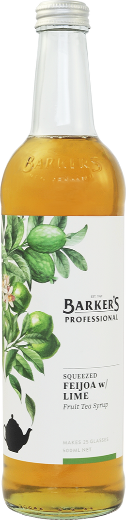 Barker's Professional Feijoa & Lime Fruit Tea Syrup 500ml