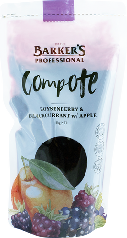 Barker's Professional Boysenberry & Blackcurrant w/ Apple Compote 1kg
