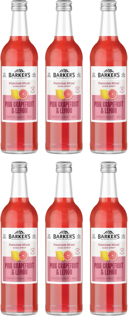 Pink Grapefruit & Lemon Premium Mixer Soda Syrup (6x500ml)