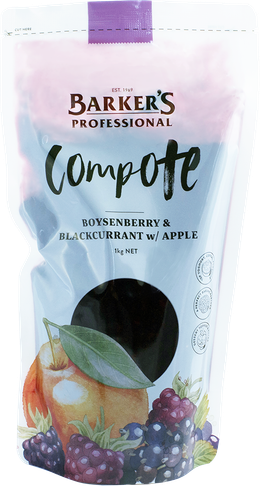 Barker's Professional Boysenberry & Blackcurrant w/ Apple Compote 1kg