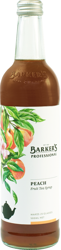 Barker's Professional Peach Fruit Tea Syrup 500ml