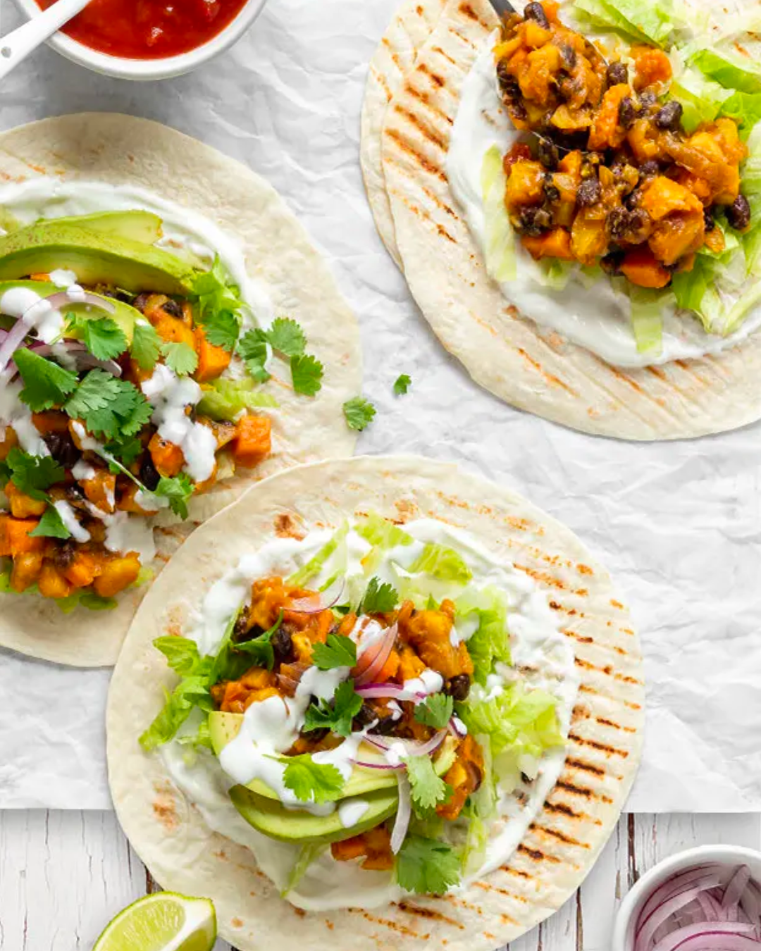 Kumara & Bean Tacos | Recipe | Barker's of Geraldine