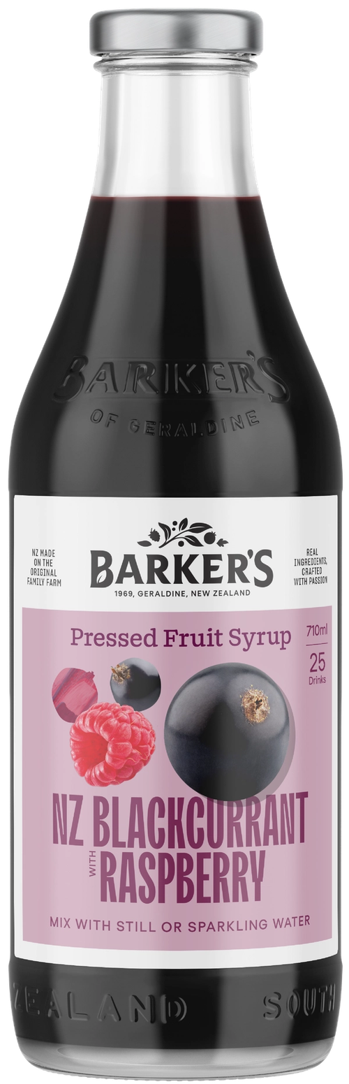 NZ Blackcurrant with Raspberry Classic Fruit Syrup 710ml