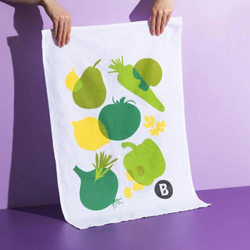 Fruit Tea Towel (Green/Yellow)