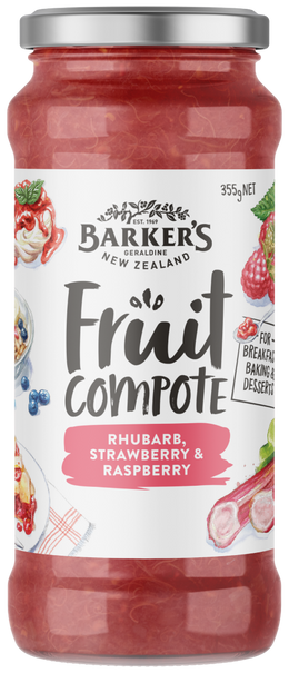 Rhubarb, Strawberry & Raspberry Fruit Compote
