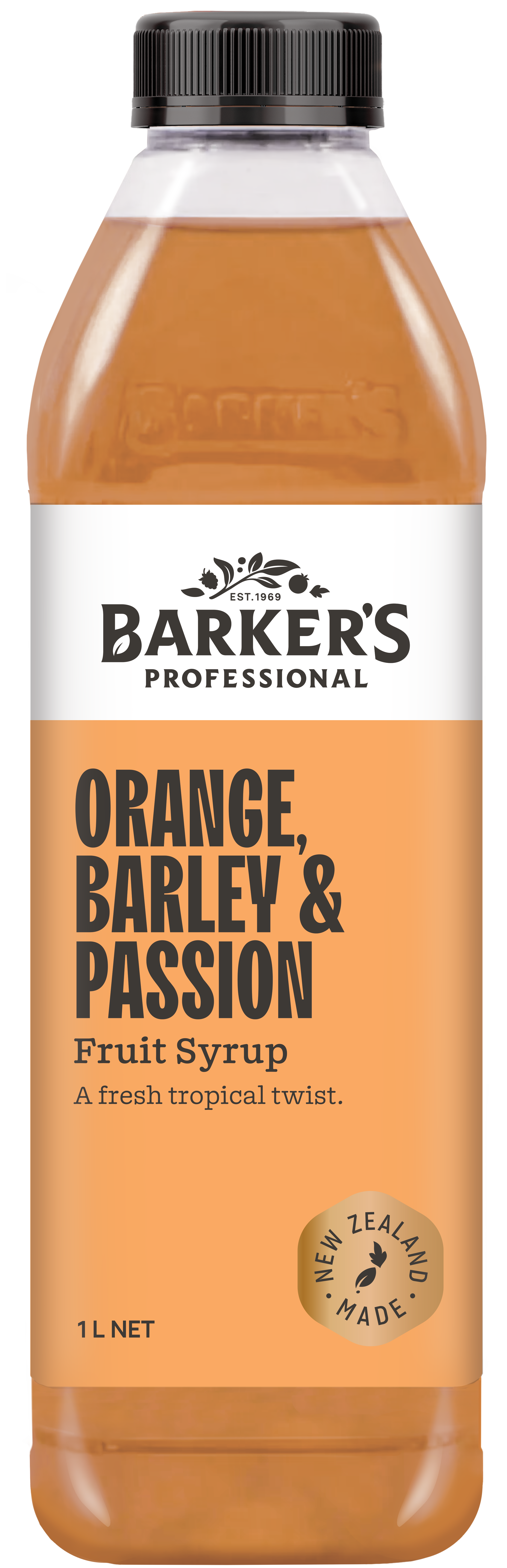 Barker's Professional Orange, Barley & Passionfruit 1L