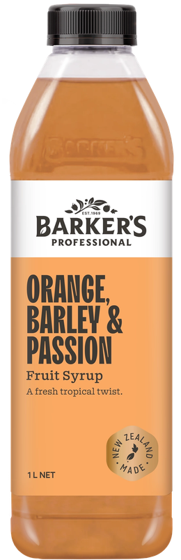 Barker's Professional Orange, Barley & Passionfruit 1L