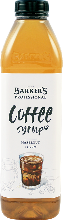 Barker's Professional Hazelnut Coffee Syrup 1L
