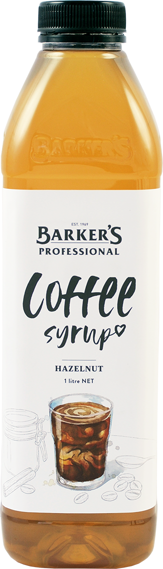 Barker's Professional Hazelnut Coffee Syrup 1L