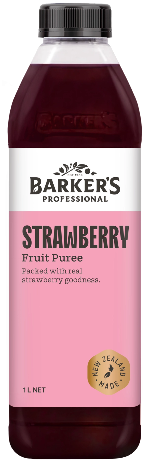 Barker's Professional Strawberry Fruit Puree 1L