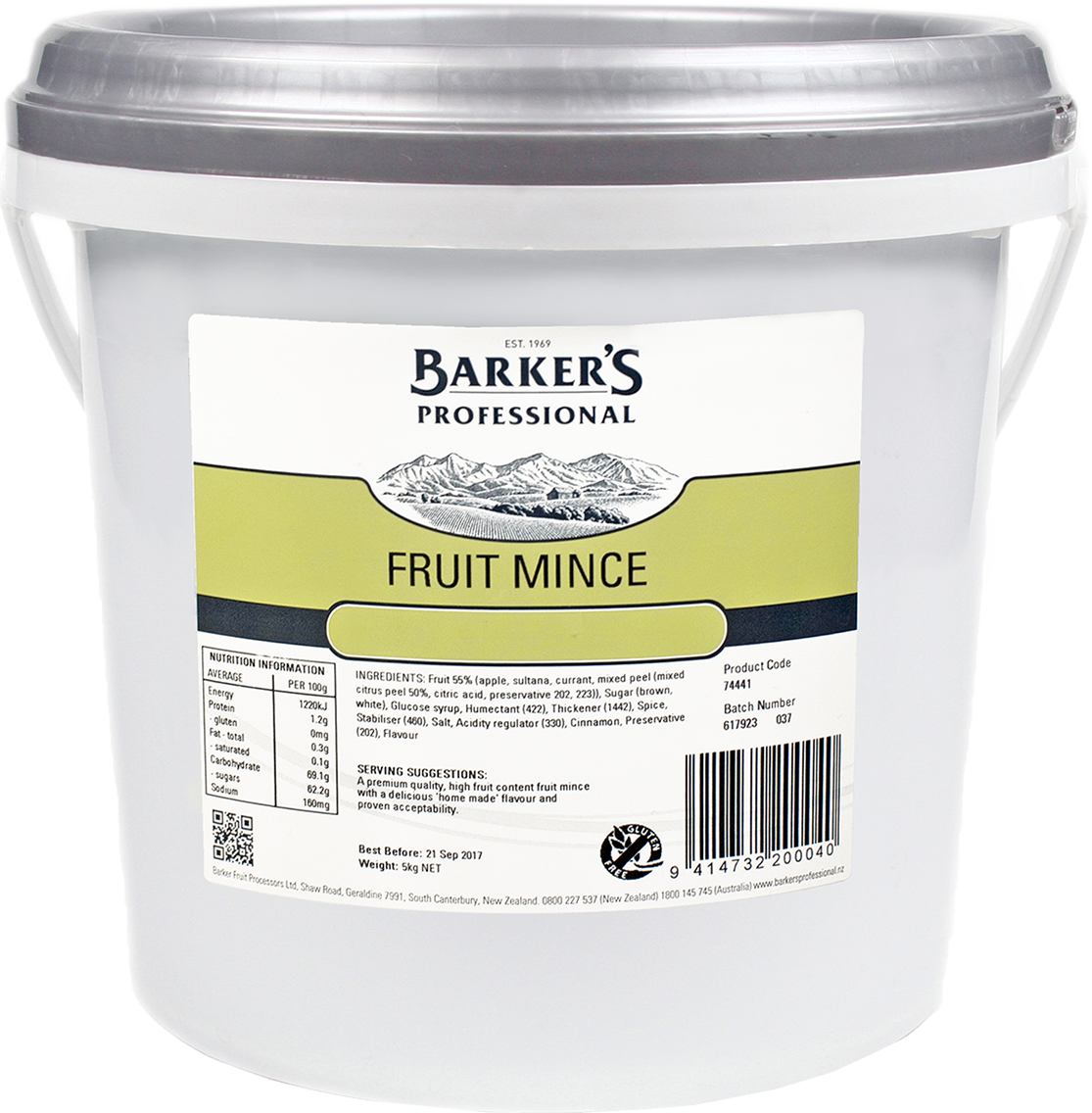 Shop Barker's Professional Fruit Mince 5kg