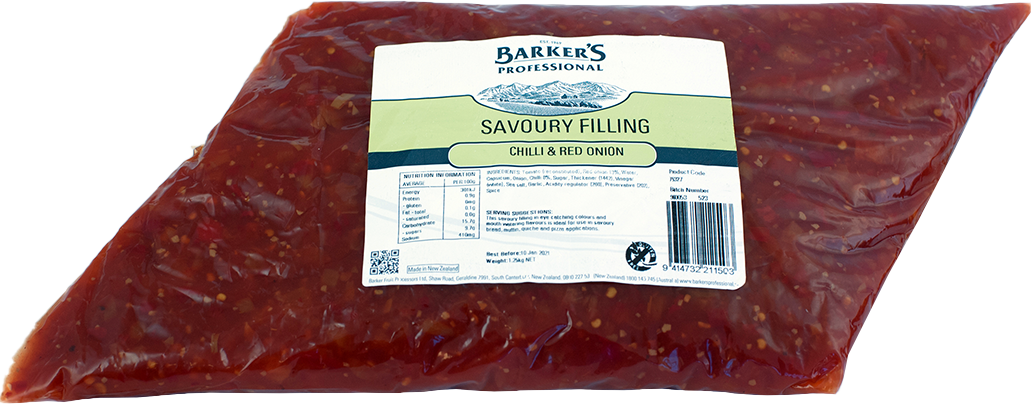Barker's Professional Chilli & Red Onion Savoury Filling 1.25kg