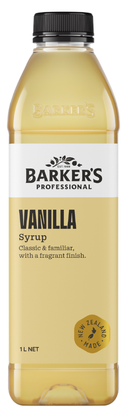 Barker's Professional Vanilla Syrup 1L