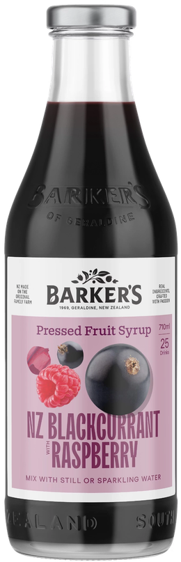 NZ Blackcurrant with Raspberry Classic Fruit Syrup 710ml
