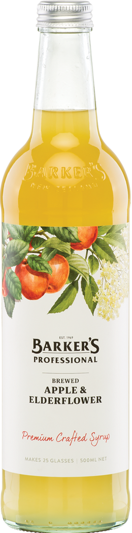Barker's Professional Brewed Apple & Elderflower Syrup 500ml