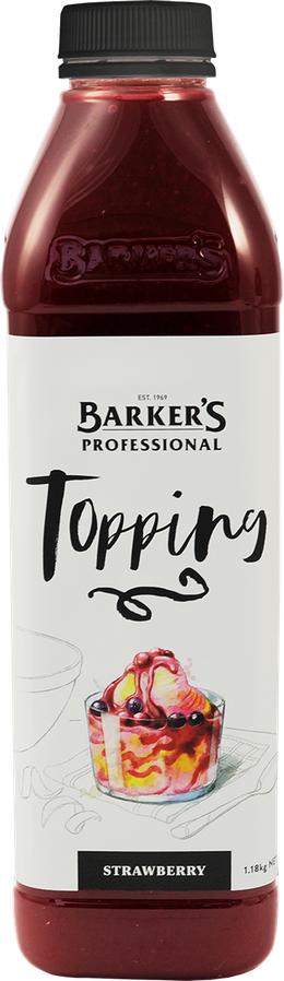 Barker's Professional Strawberry Topping 1.18kg