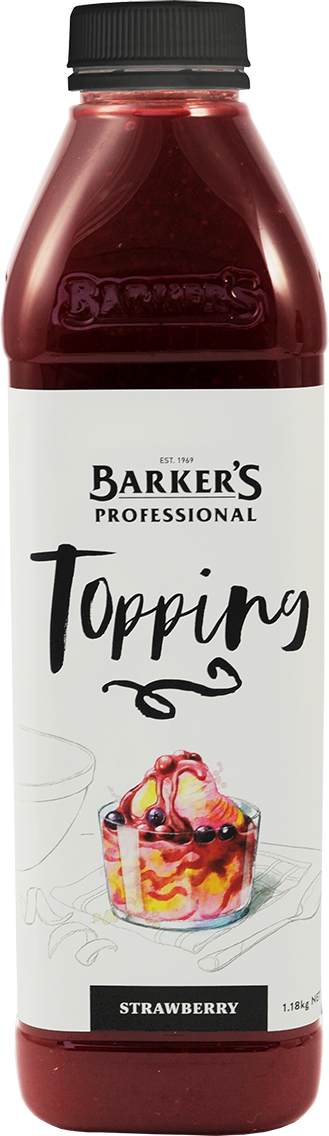 Barker's Professional Strawberry Topping 1.18kg