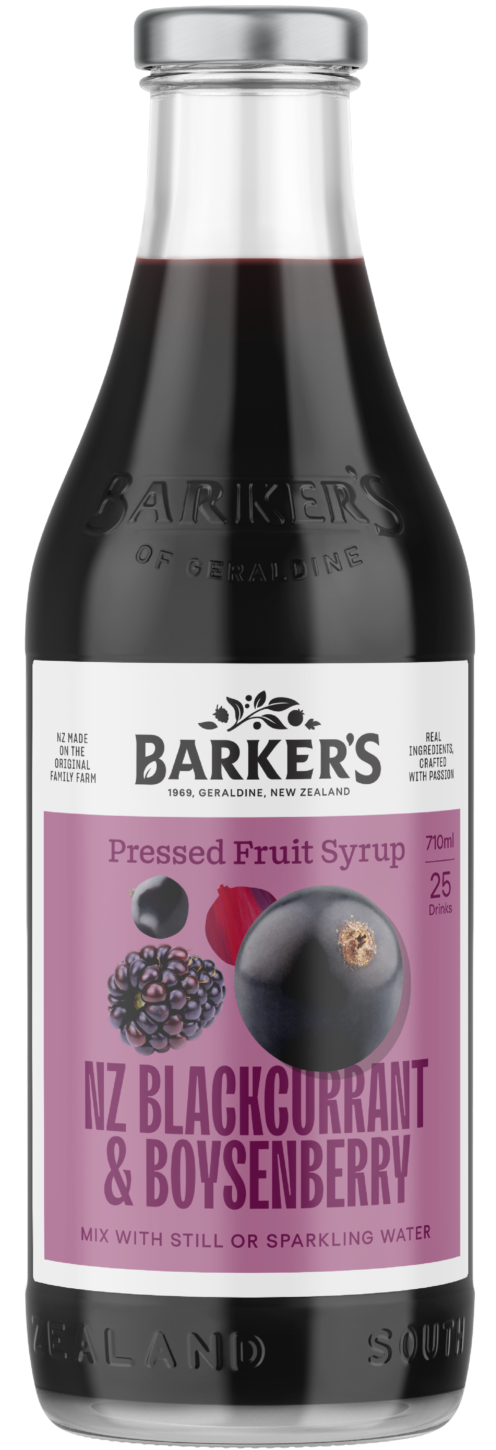 NZ Blackcurrant & Boysenberry Fruit Syrup 710ml